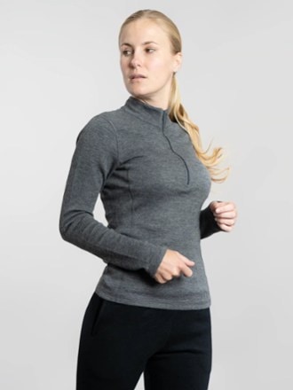 Arms of Andes 300 Lightweight Alpaca Wool Half-Zip Base Layer Top - Women's 2