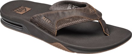 reef leather fanning slippers