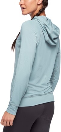 Black Diamond Alpenglow Hoodie - Women's Back view (Blue Ash)