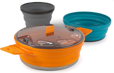 Set of 4 Collapsible Food Storage Containers with Lids, Flat