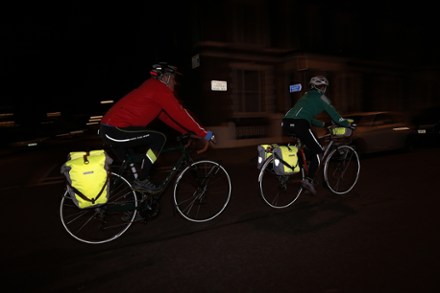 Ortlieb Back-Roller High-Visibility Pannier - Single In use (Yellow)