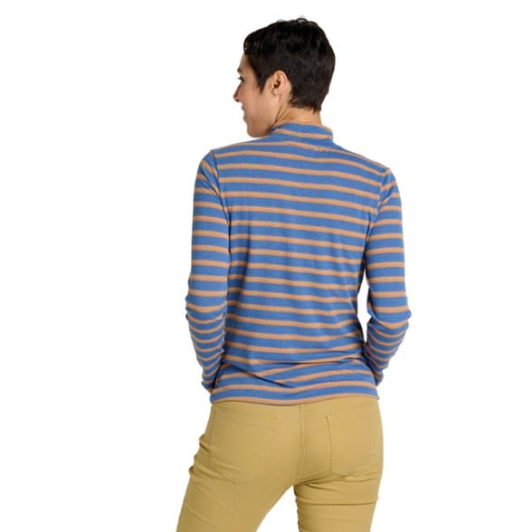 On Body Image of color Cornflower Uneven Stripe