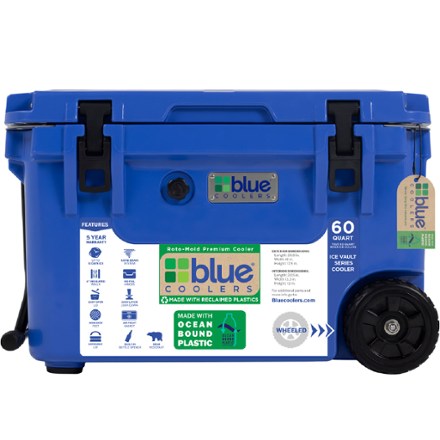 Blue Coolers 60-Quart Ice Vault Cooler with Wheels 0