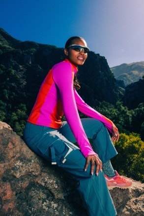 SENIQ Joytrek Grid Fleece Zip-Neck Pullover - Women's 8