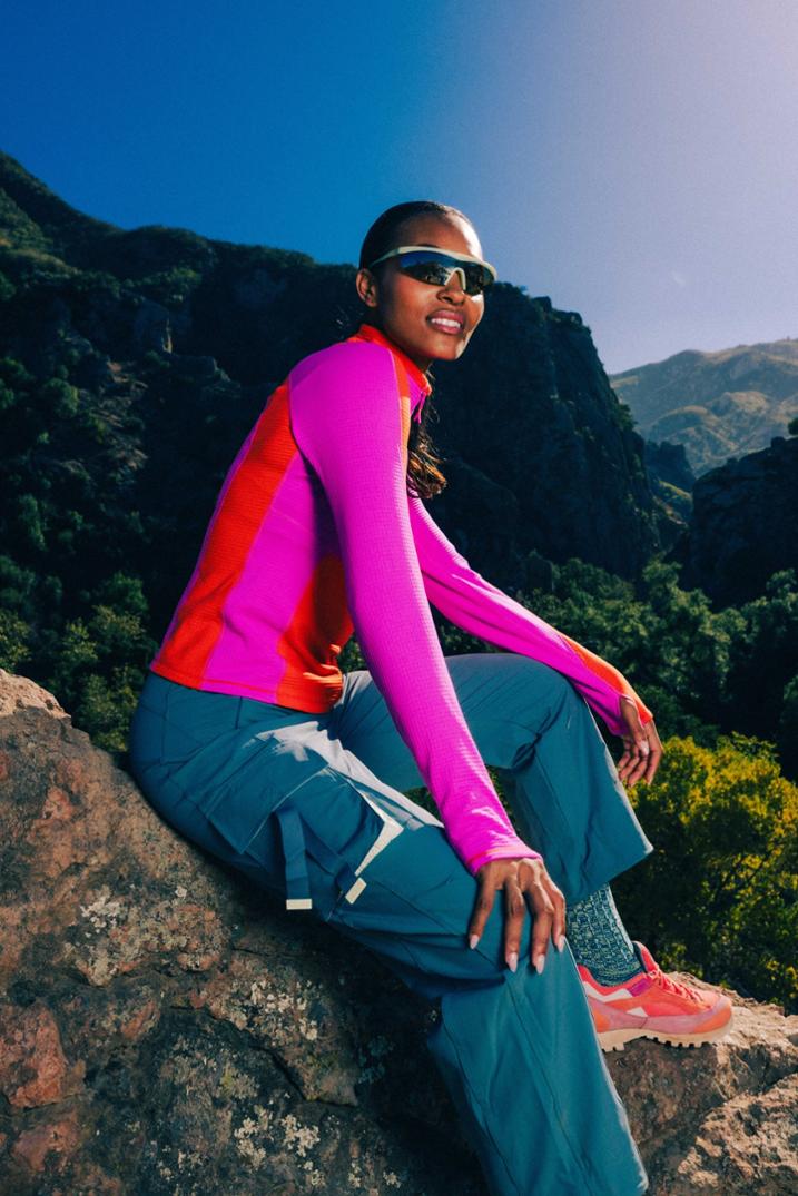 Location Image for Joytrek Grid Fleece Zip-Neck Pullover - Women's