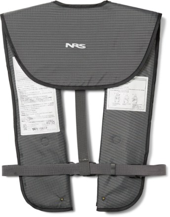 NRS Matik Inflatable PFD Back view (Charcoal)