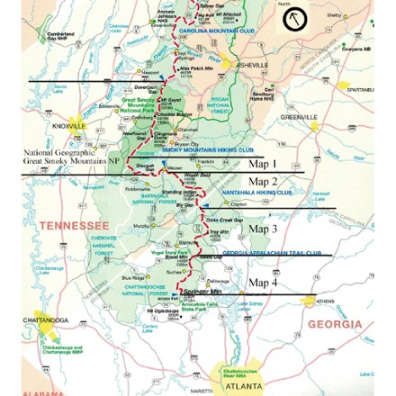 Appalachian Trail Conservancy Appalachian Trail North Carolina-Georgia Guidebook and Maps Set 4
