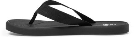 REI Co-op Recycled Thin-Strap Flip-Flops Left view (Black)