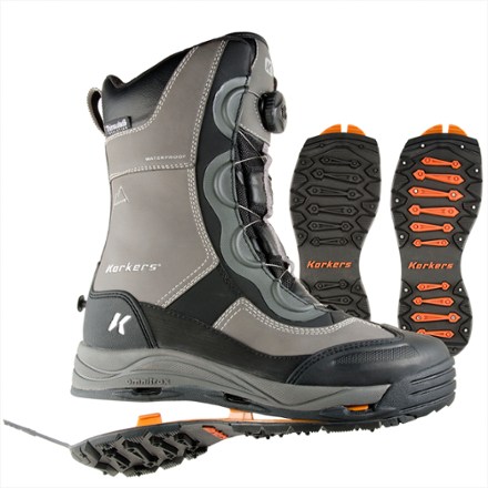 winter boots with boa lacing system