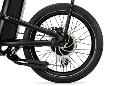 Co-op Cycles Generation e1.2 Electric Bike Rear wheel, kickstand and disc brakes