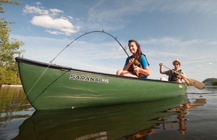 Old Town Saranac 160 Canoe In Use (Green)