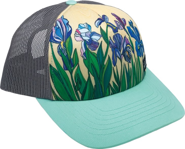 Detail Image of color Iris Flowers/Teal/Grey