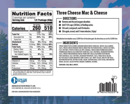 Backpacker's Pantry Three Cheese Mac & Cheese - 2 Servings 2