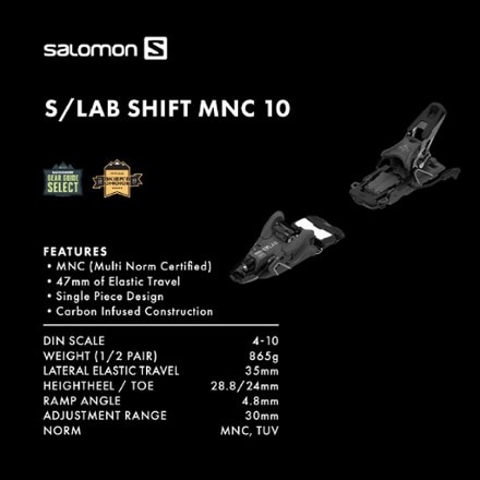 Salomon S/Lab Shift MN 10 Alpine Touring Ski Bindings 1
