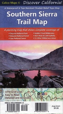 Calico Maps Southern Sierra Trail Map 0