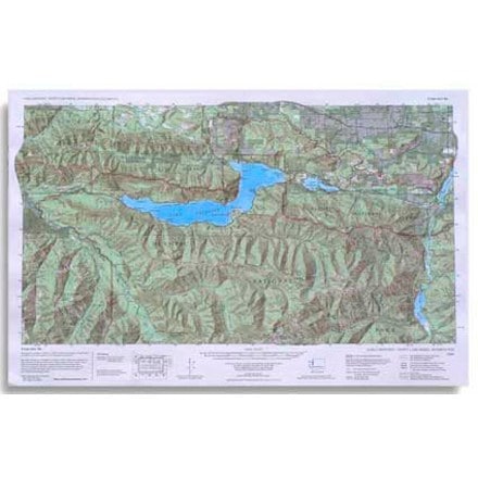 Custom Correct Lake Crescent, Happy Lake Ridge, Washingon Topo-Map  