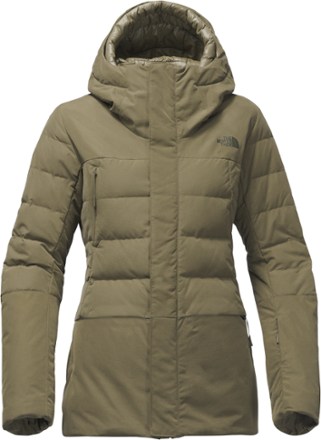 olive green down coat womens