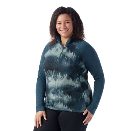 Smartwool Classic Thermal Merino Quarter-Zip Base Layer Top - Women's Plus Size