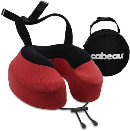 Cabeau Evolution S3 Memory Foam Travel Neck Pillow with Seat Strap, One  Size, Black 