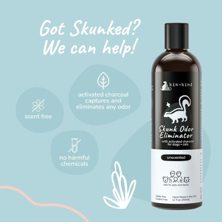 kin+kind Skunk Odor Eliminator Natural Dog and Cat Shampoo 1