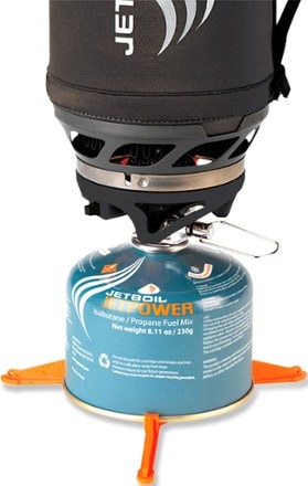 Jetboil Fuel Can Stabilizer In Use (Orange)