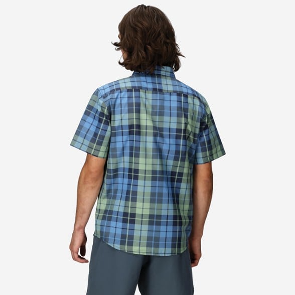 On Body Image of color Arctic Navy Wayland Plaid
