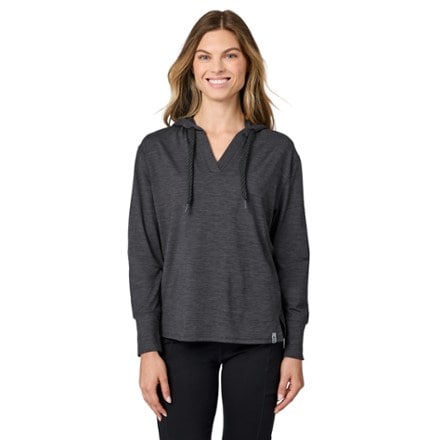Free Country Cloud Knit V-Neck Hoodie - Women's 0