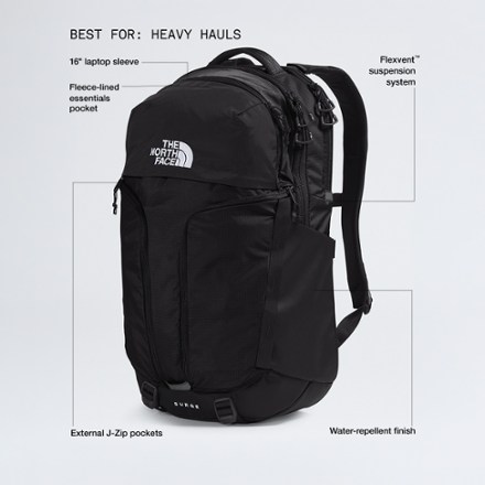 dimensions north face surge backpack The Women's Backpack, TNF Black, One Size draw smartphone access Which one would you choose?