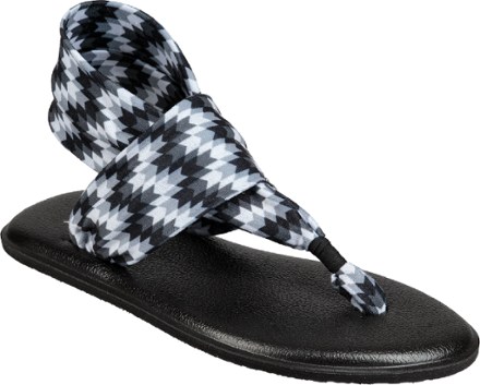 black yoga sandals