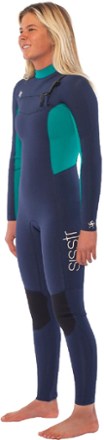 Sisstrevolution Seven Seas 3/2 Chest-Zip Full Wetsuit - Women's 2