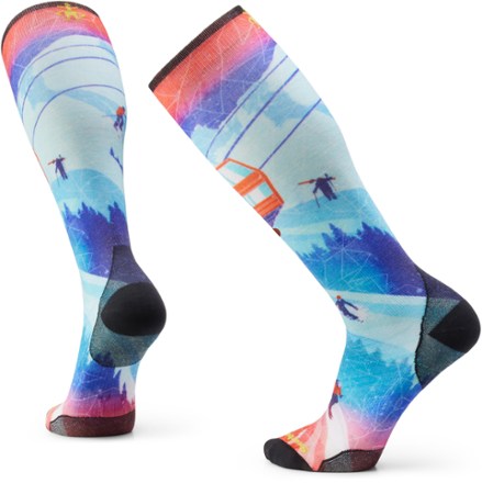 Smartwool Ski Zero Cushion Ski Day Print Over the Calf Socks - Men