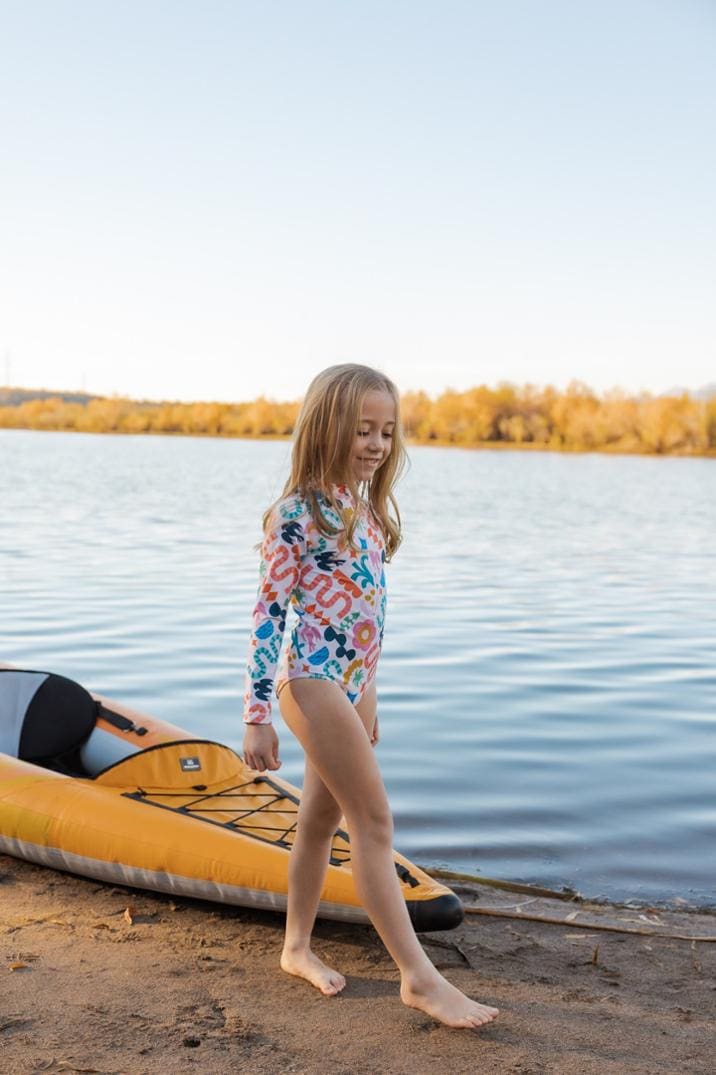 Location Image for Long Sleeve One-Piece Swimsuit - Kids'