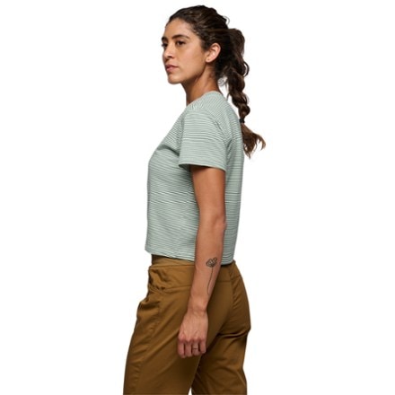 Black Diamond Stripe Crop T-Shirt - Women's 3