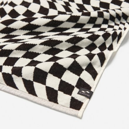 Slowtide Opt Out Premium Woven Beach Towel - Black/White 2
