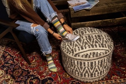 Location Image for Mystic Stripe Crew Lightweight Lifestyle Socks - Women's