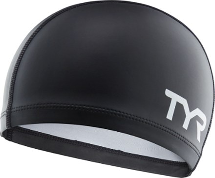 TYR Silicone Comfort Swim Cap (Black)