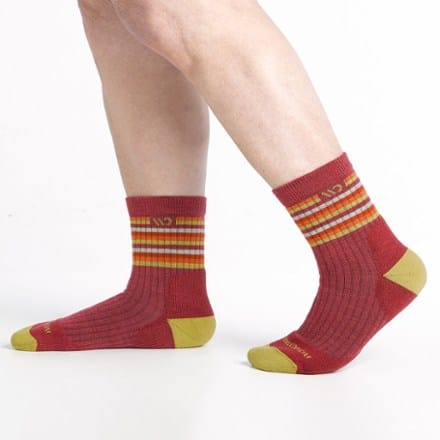 Wide Open Multi Stripe Cushioned Micro Crew Socks - Women's 1