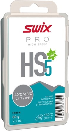 Swix HS5 Turqoise Wax for 0 to 14 degrees F - 60 g 0