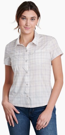 Womens button up shirts short sleeve hotsell