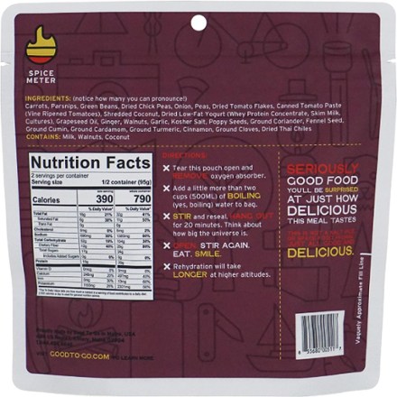 GOOD TO-GO Indian Vegetable Korma - 2 Servings 1