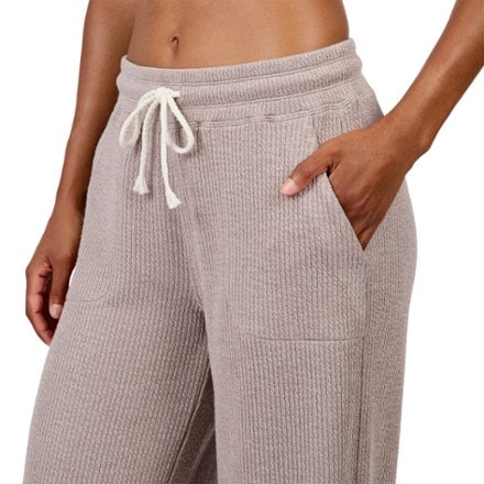 Free Country Ripple Knit Long Wide Leg Pants - Women's 4