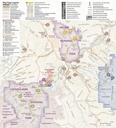 National Geographic Moab Day Hikes Map Guide 2