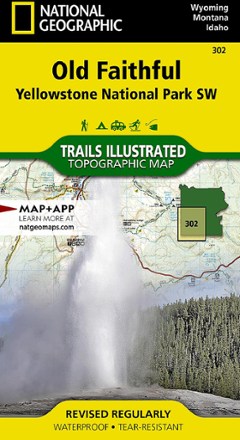 National Geographic Yellowstone National Park SW: Old Faithful Topographic Map 0