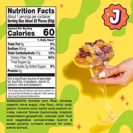 JOYRIDE Low Sugar Sour Fruit Gummies - 1.8 oz. 1