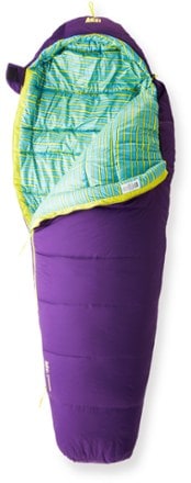 REI Co-op Kindercone 30 Sleeping Bag - Kids' bottom close (Purple Eclipse)