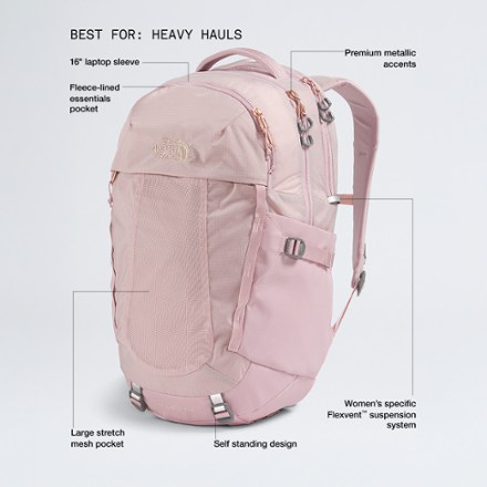 amazon prime north face backpacks The Recon Everyday Laptop Backpack - Daypack, Water Repellent, Laptop Sleeve, 2 Water Bottle Pockets, Timber Tan, One Size litre pack made from rugged water The North Face Borealis Mini