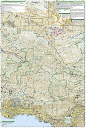 National Geographic Los Padres National Forest East Trail Map 1