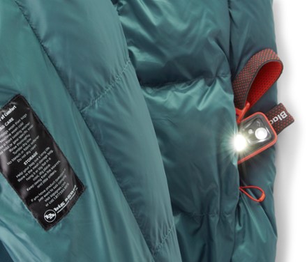 Big Agnes Sidewinder SL 20 Sleeping Bag - Men's Zipper detail (Legion Blue/Tapestry)