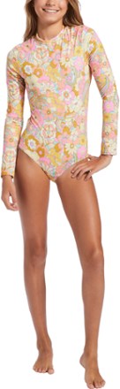 Billabong Sunbeams Forever Long-Sleeve One-Piece Swimsuit - Girls' 2