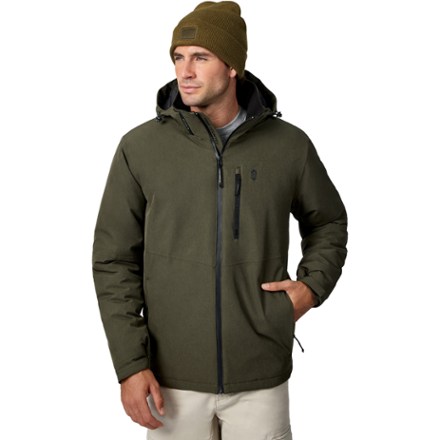 Melange Stretch Full-Zip Hooded Jacket - Men's